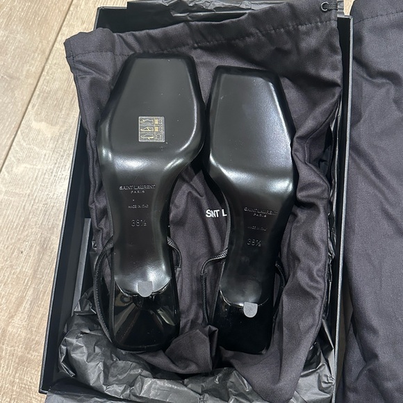 NIB: Saint Laurent Raso Slingback Heels in Black - Picture 10 of 10
